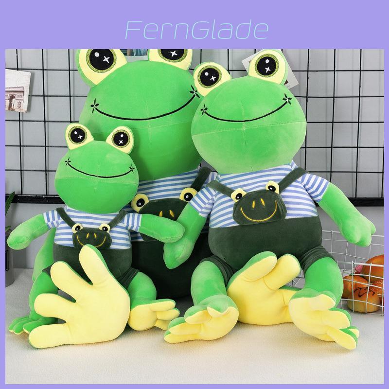 Cute Plush Frog Toy With Shoulder Strap For Kids' Sleeping Companion