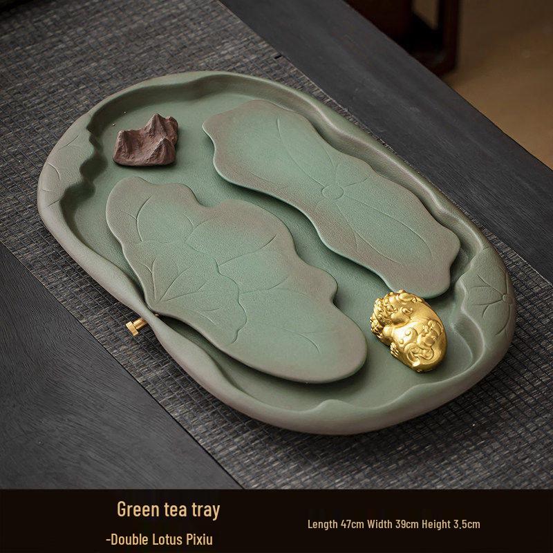 Chaxun Coarse Pottery Green Tea Tray