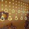 LED Lichtervorhang mit 8 Modi, USB Weihnachtsdekoration für Fenster, Stimmungsbeleuchtung für Partys und Innenräume