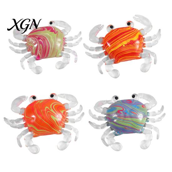 Decompression Toy Crab Squeeze Slow-Rising TPR Fidget for Stress Relief Elastic Pinch Cute Transparent Claws Portable Gadget Kids Adults