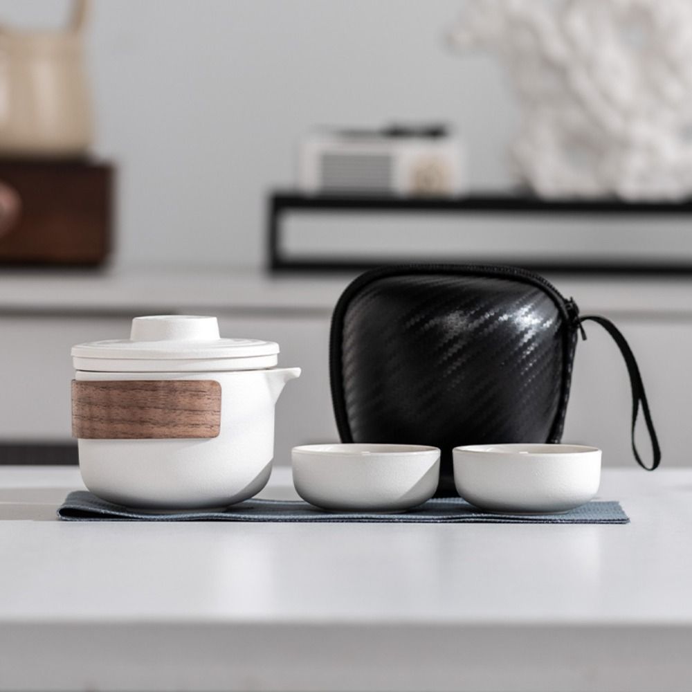 With Carrying Bag Travel Ceramic Teapots Chinese Style Mini Tea Cup Set Porcelain Tea Sets Office