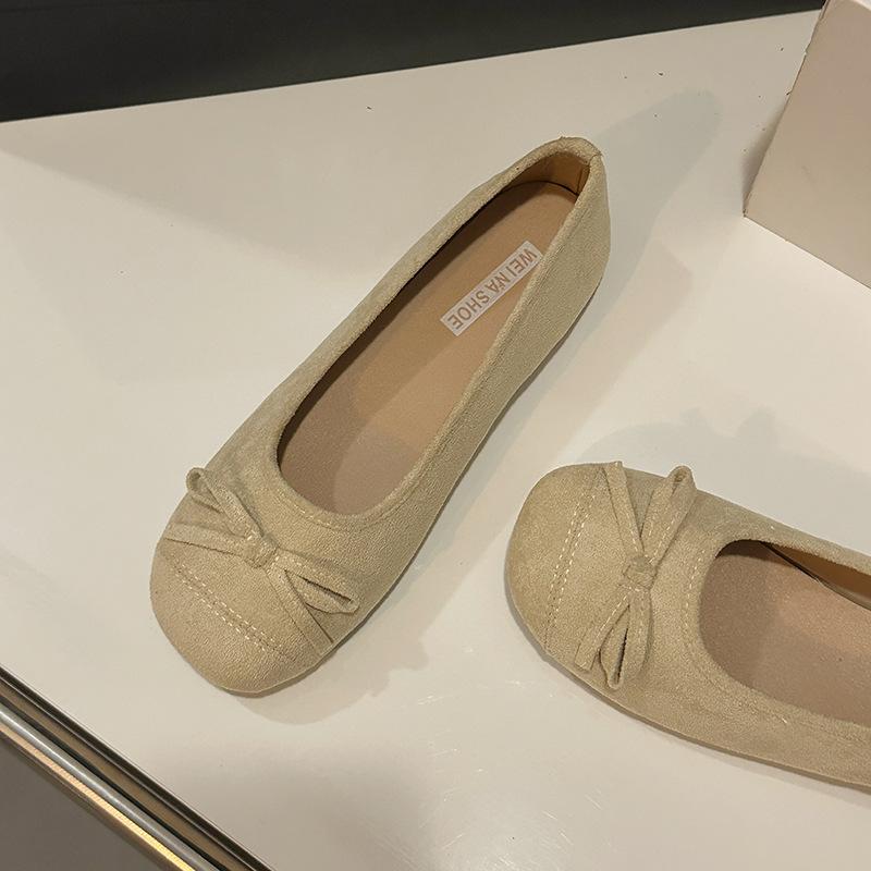 Gentle Ballet Ladyshoes Flats French Candy Soft Sole Silver New Chinese Red Single Shoes Autumn Small Fragrant Women's Shoes