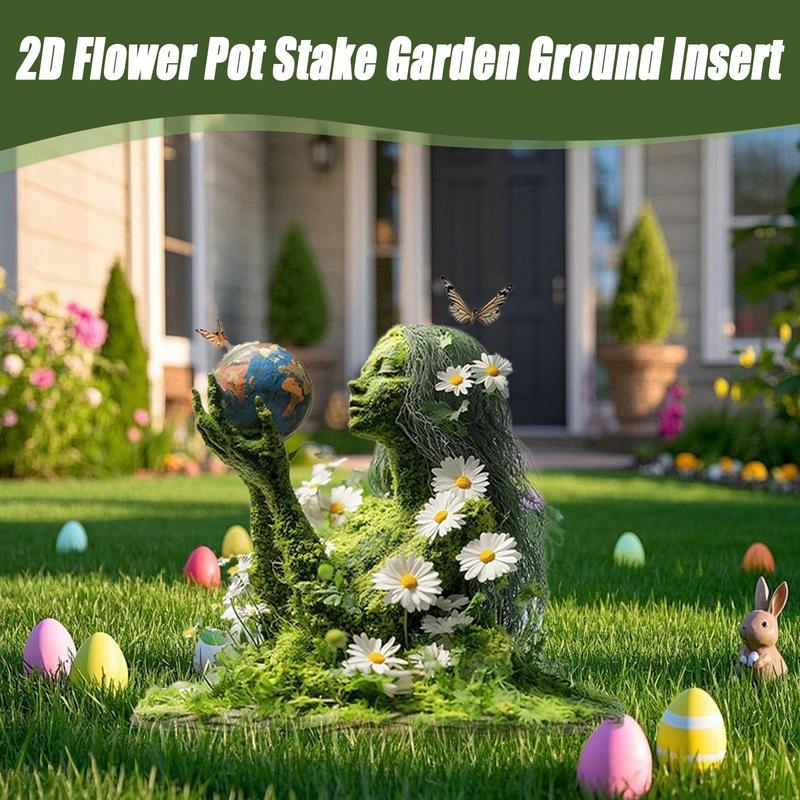 Cute Garden Lawn Fairies Plant Pot Decorations Garden Acrylic Fairies Figurines Stakes Outdoor Accessories Fence Ornament