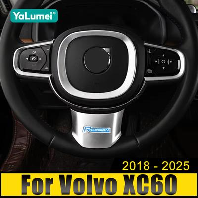Volvo XC60 XC90 V90 S90 2018 2019 2020 2021 2022 2023 2024 2025 ABS Araba Direksiyon Simidi Döşeme Dekorasyon Kapağı Çıkartmaları