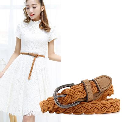 Damen-Geflochtene Lederkordel-Gürtel - Vintage-Stil Taillenkette zur Rockdekoration