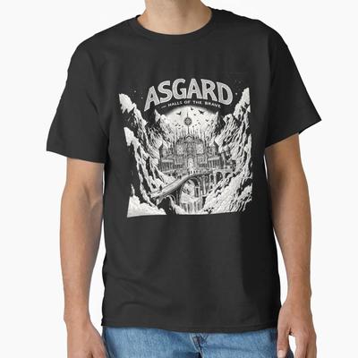 Viking Asgard Valhalla Norse Mythology Illustration Black And White Designed Sold By 2gather1ness Vintage Fashion Homme