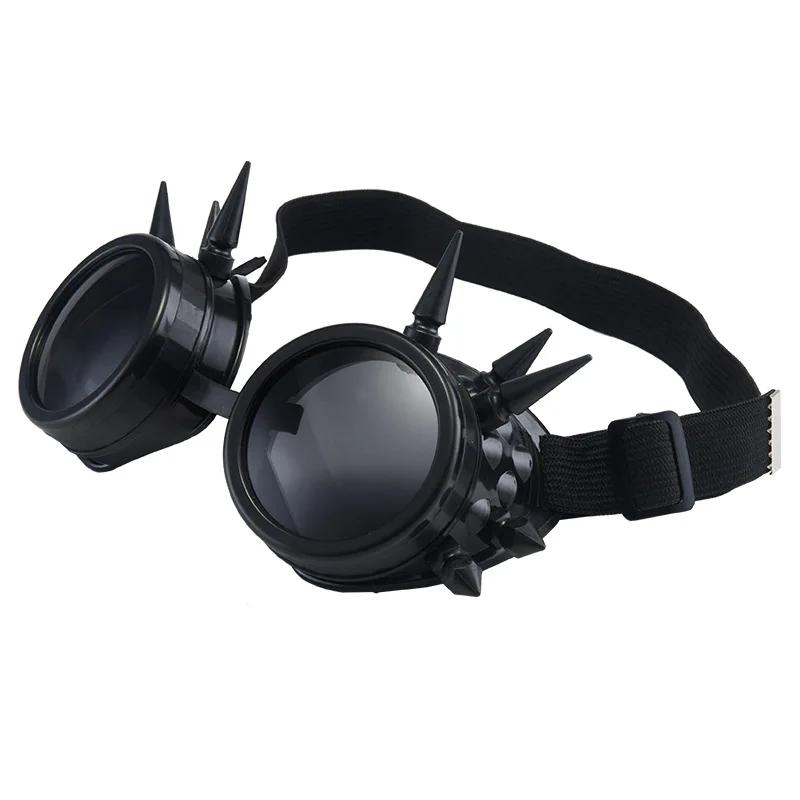 Lunettes de soleil décoratives Hip Hop Anti-UV Monture circulaire Lunettes de soleil amusantes Tendance Pour usage extérieur Conduite Lunettes de soleil black