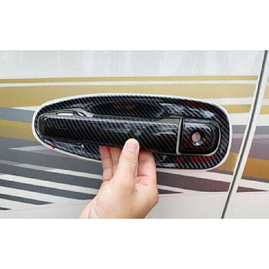 For Lexus GX460 2010-2022 Carbon Fiber Outside Smart Door Handle Cover Trim 8pcs
