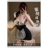 Domila Sexy Lingerie Sexy Uniform Seduction Passion Free Mesh Skirt Maid Nightdress F490