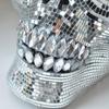 Multifuntional Crystal Skull Half Face Mask Themed Party Accessory Perfect for Halloween Carnival and Costume Gatherings