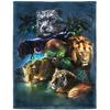 Tiger Blanket Super Soft Warm Bedding Animal Print Throw Blankets Sofa Couch Bedroom Decor Flannel Plush Blanket for All Season