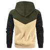 Mens Casual Hoodies Patchwork Drawstring Long Sleeve  Sweatshirt Lightweight Winter Fall Fleece Top With Hood