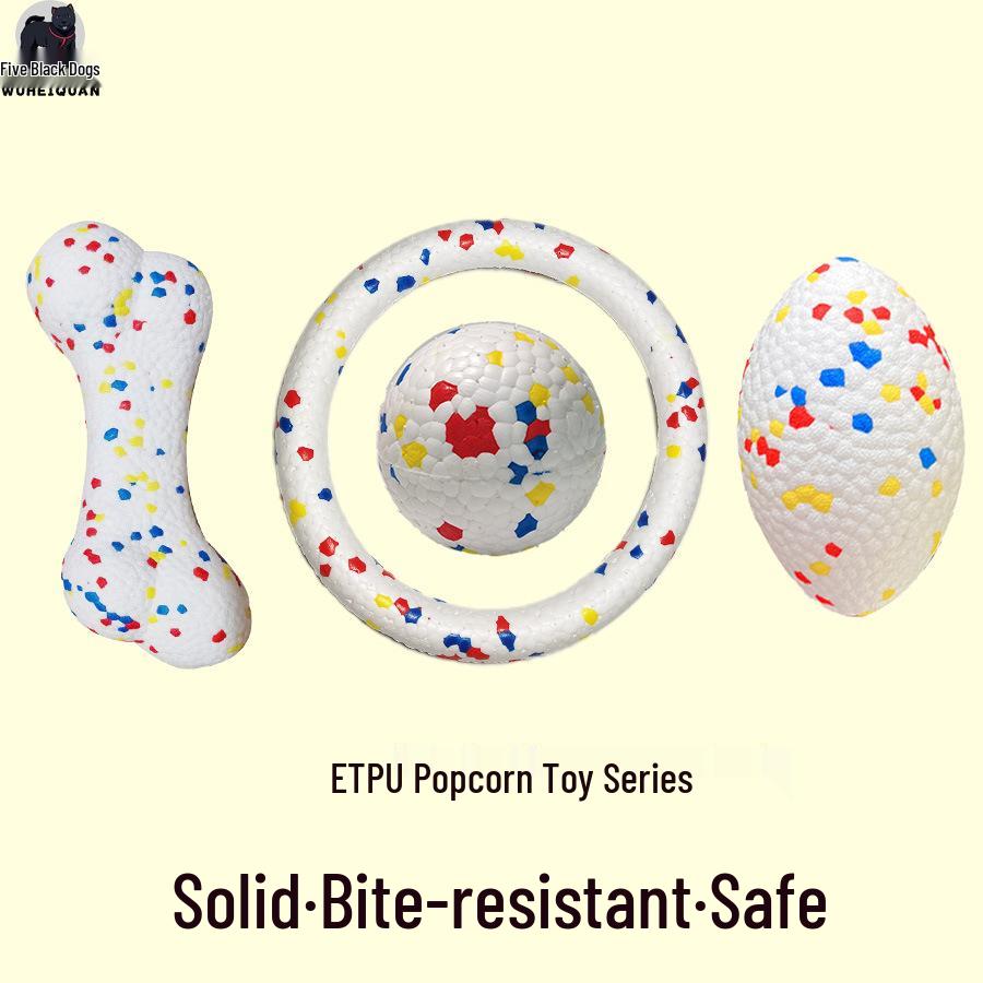 

Устойчивый к укусам ETPU Попкорн Грызун-погремушка для собак и кошек Ball - Red Yellow Blue 5cm