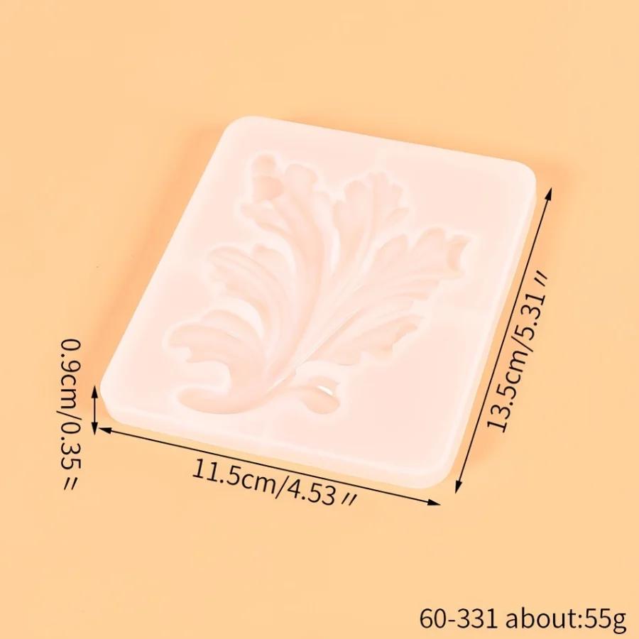 1pcs Diy Crystal Resin Leaf Silicone Mold, Rose Leaf Mirror Surface Handmade Decorative Silicone Mold