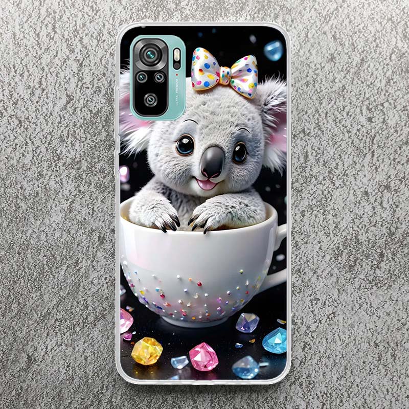 Koala Kawaii Cute Animal Print Soft Case for Xiaomi Redmi Note 14 13 12S 11S Phone Shell 10 Pro Plus 11E 11T 12 11 10S 5G Cover