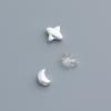 S925 Vegan Silver Geometric Stars & Moon Spacer Beads for DIY Bracelets