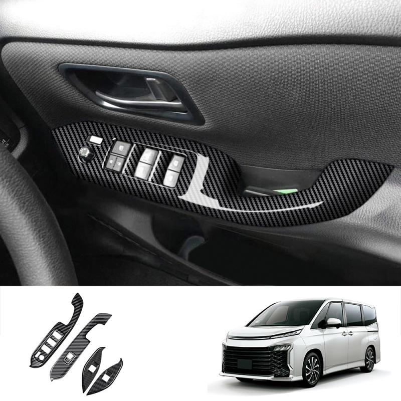 RHD For Toyota Voxy Noah 90 Series Window Glass Lift Button Switch Cover Trim Door Armrest Panel cover accesorios