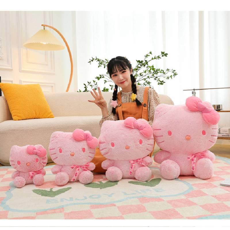 Super Soft Plush Pink Kitty Stuffed Animal Toy For Kids Perfect Birthday Gift