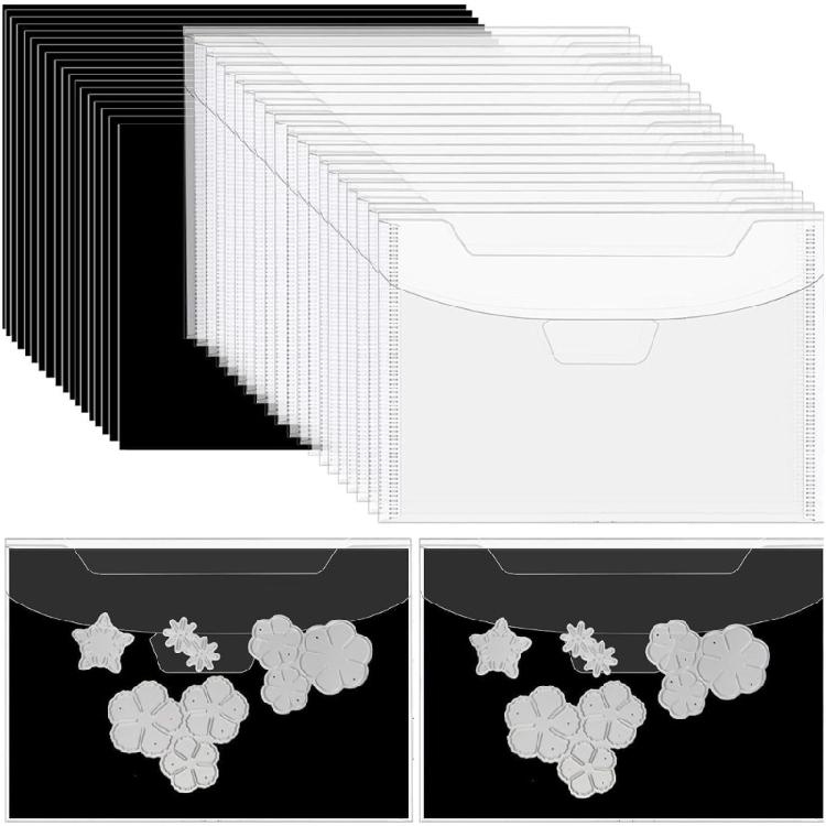 30 Pcs Die Storage Bag Magnetic Plate Cutting Dies Stencil Organizers Magnetic Sheets for Craft