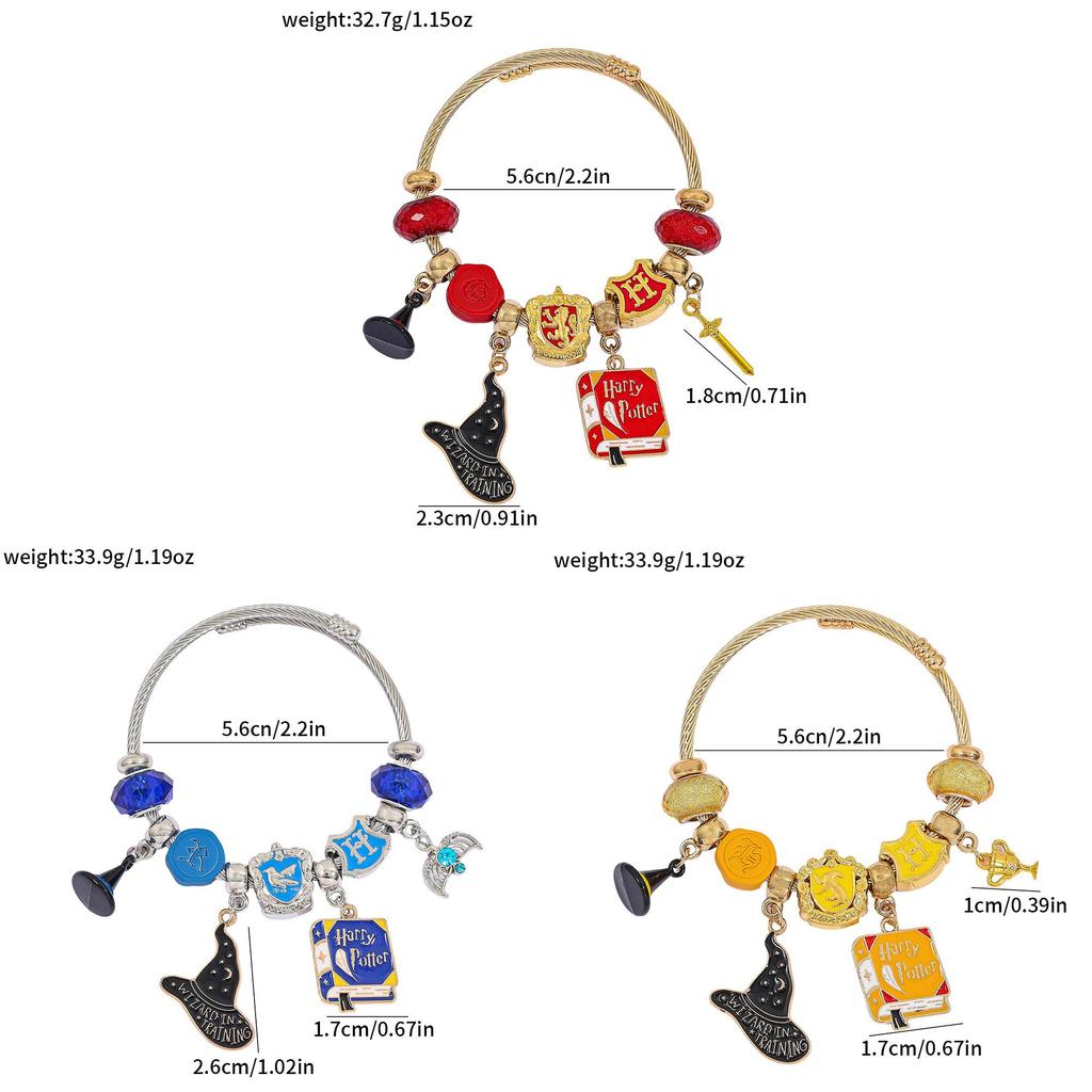 Braccialetto Charm Edizione da Collezione Harry Potter Con Ciondolo in Lega di Zinco Per Regalo