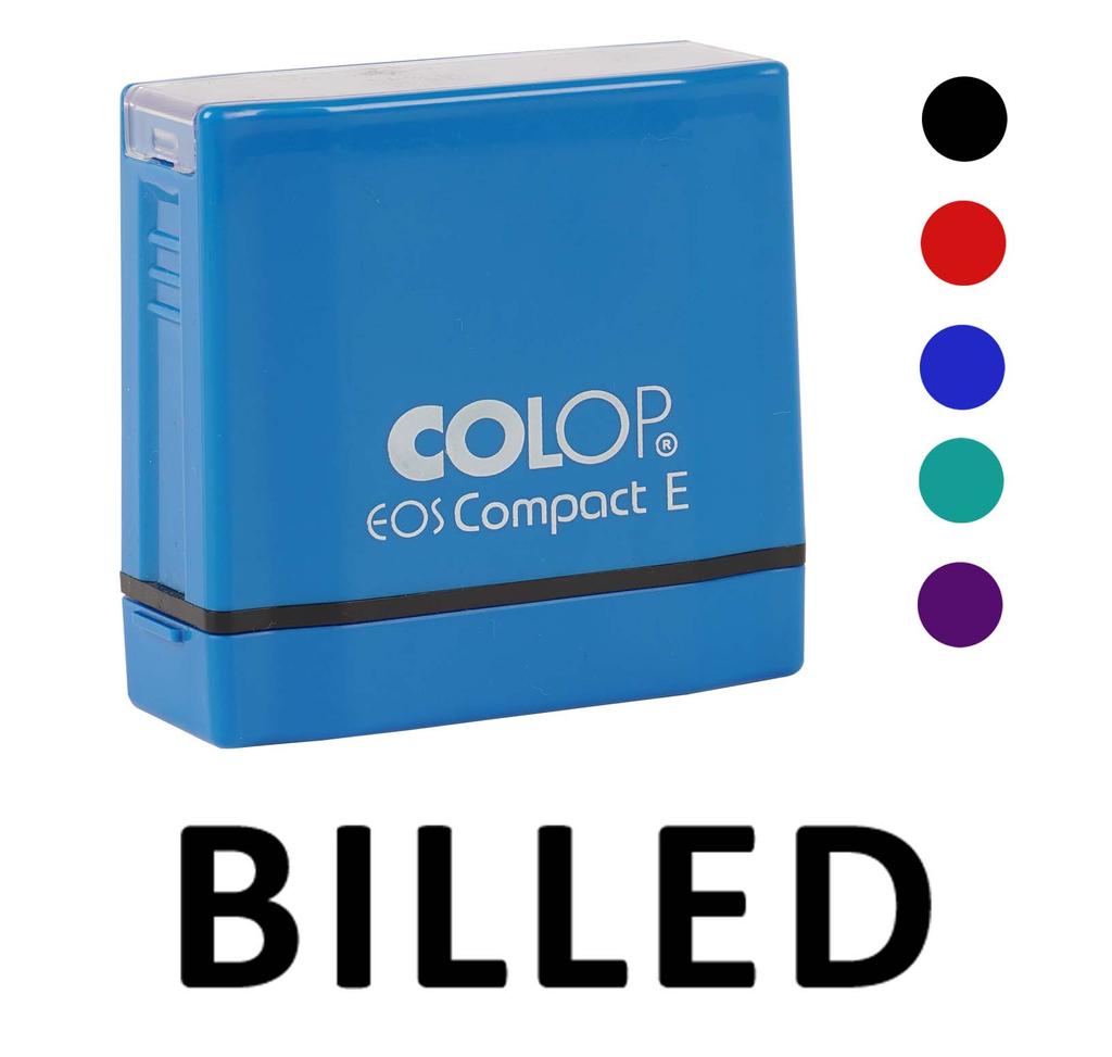 Printtoo Billed Self Inking Rubber Stamp Pre-Inked Office Stamp- Home Office Business Stationery, Black- 42 x 9