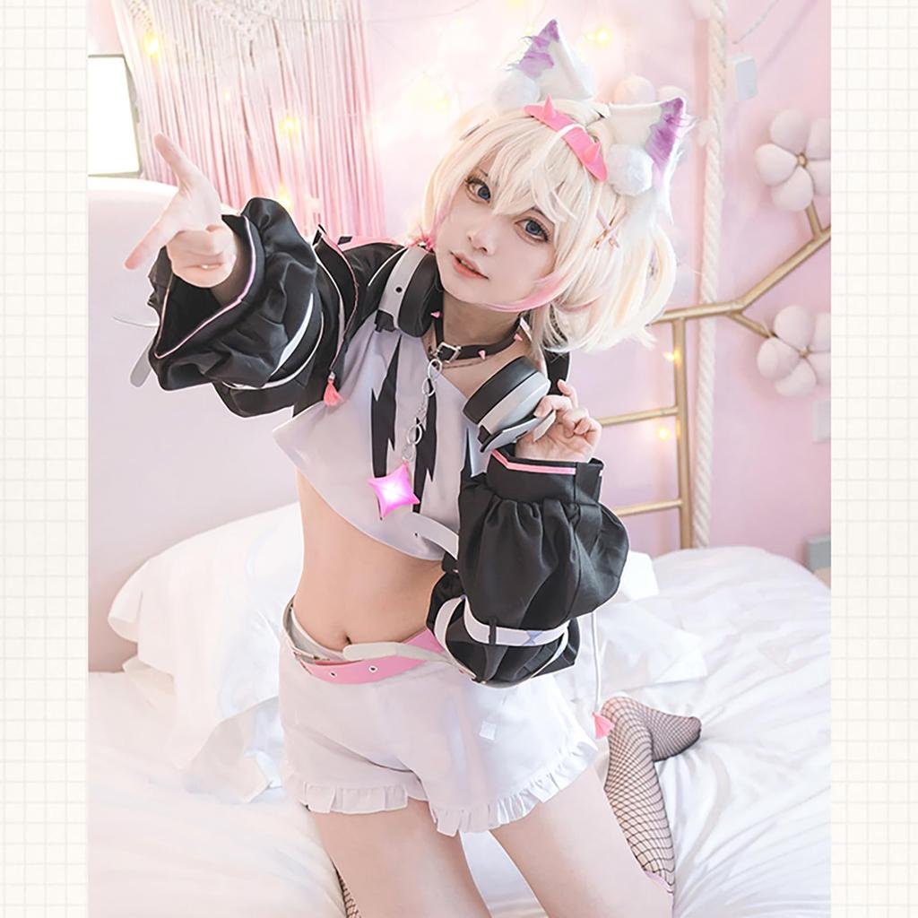 [Milky Time] Hololive Fuwawa Abyssguard Mokoko Abyssguard Cosplay Halloween (Mokoko Abyssguard)