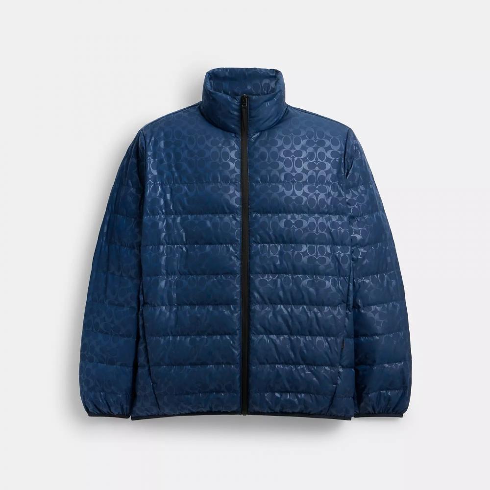 Coach Lightweight Down Jacket Washed Navy