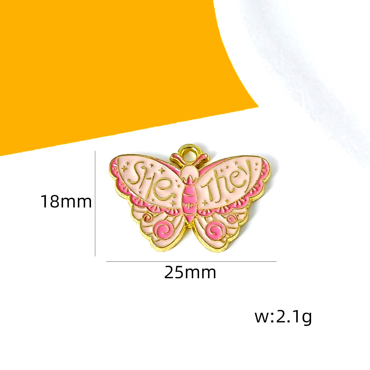 

Colorful Butterfly Pendant Charm for DIY Bracelets, Necklaces, Keychains Refer to image for size