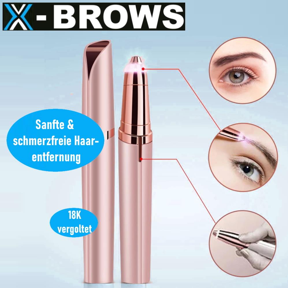 X-BROWS Augenbrauenrasierer Gesichtshaarentferner Augenbrauentrimmer Flawless