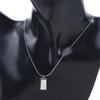 Women Silver Color Bricks Men Necklace Clavicle Chain Geometric Necklace Korean Style Necklace