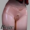 Open Crotch Panties Perforated Shorts Split Crotch Bewitching [FULL CHECK] (Beige, M)