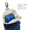 Kyoto Hidewa Gamaguchi Seisakusho x Kojimaya Bushu True Indigo Dye Sashiko Gamaguchi Chalk Bag Gamaguchi Smartphone Shoulder Everyday Made in Blue x