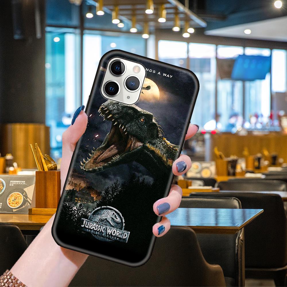 

Чохол для телефону Apple IPhone 13 12 11 Mini Pro MAX SE X XS XR 8 7 6 S Plus Black Cover Prime 3D Coque Dinosaur Jurassic Park iPhone 12 Pro