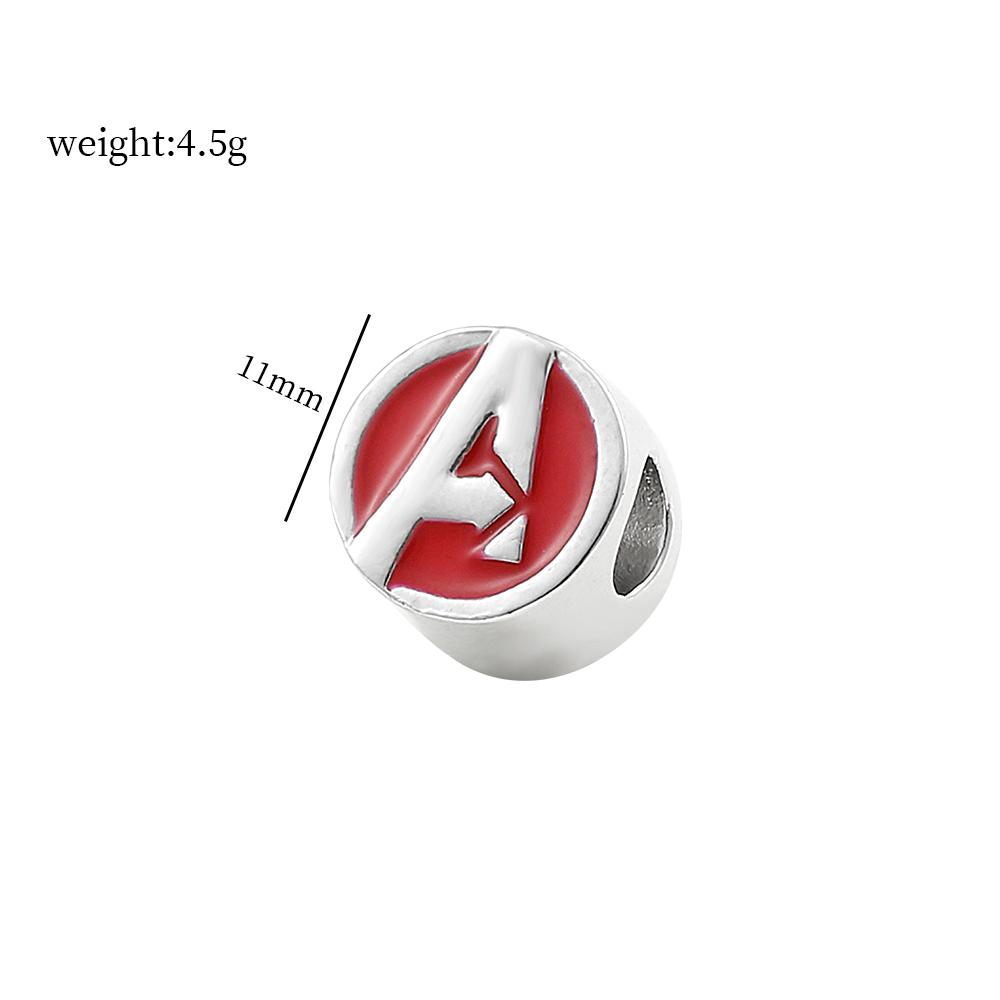 Bracciale con Charms per Figure di Film Perline Ciondolo Fai da Te Avengers Iron Man Spiderman Charms per Realizzazione Manuale Gioielli Accessori