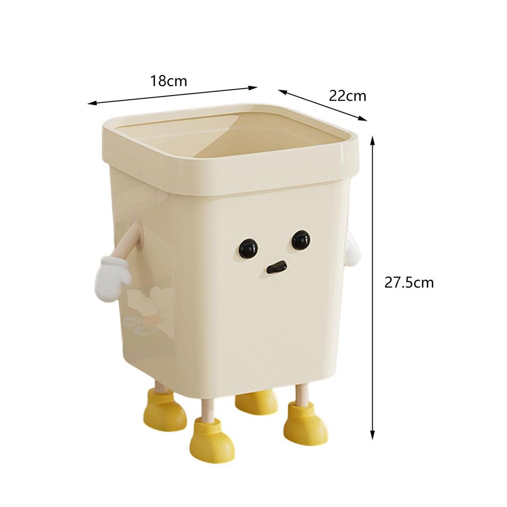 Creative Trash Can Funny Lightweight Wastebasket Household Compost Bucket for Bathroom Bedroom Living Room Under Desk Dorm