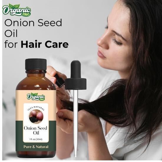 Organic Zing Onion Seed (Allium Cepa) Oil | Pure & Natural Carrier Oil for Haircare & Skincare - 30ml/1.01fl Oz