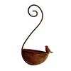 Outdoor Hanging Bird Feeder, Garden Metal Bird Feeder with Curled Hook, Decorative Wild Bird Feeder for Hanging On Tree Branches Balcony Porch