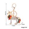 Rhinestone Horse Keychain Stylish Animal Pendant Decorative Key Ring For Women Bag Charm Hanging Lucky Gift