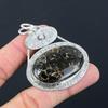 Sterling Silver Oval Turritella Agate Gemstone Daughter Birthday Pendant Jewelry