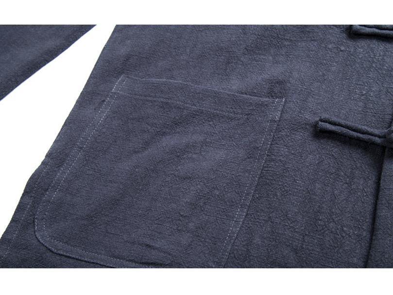 Men's Retro Linen Hooded Jacket: 2021 Autumn/Winter Chinese Style with Frog Buttons