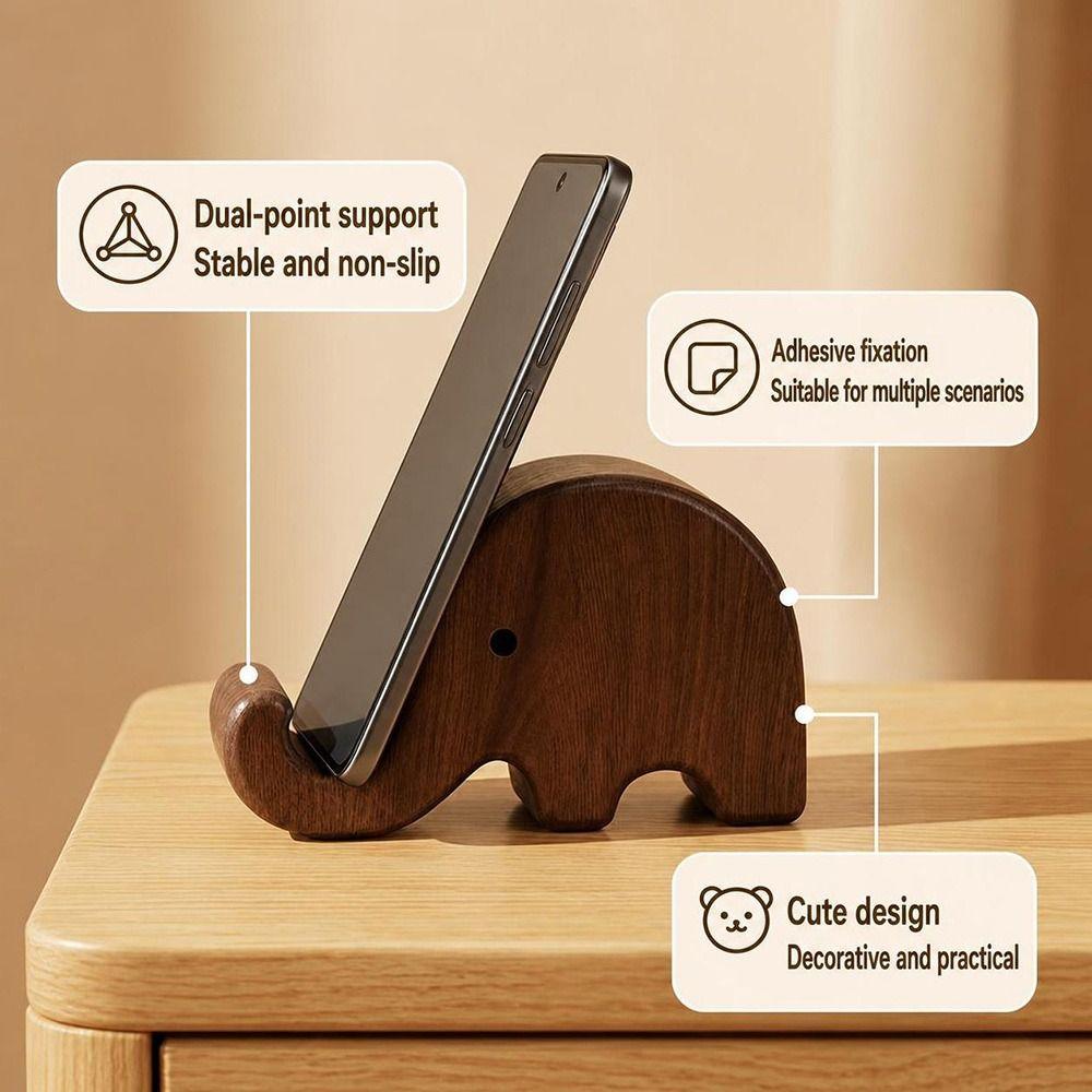 Portable Elephant Phone Stand Minimalist Style Ergonomic Stand Hands-Free Video Stand  Desktop Use