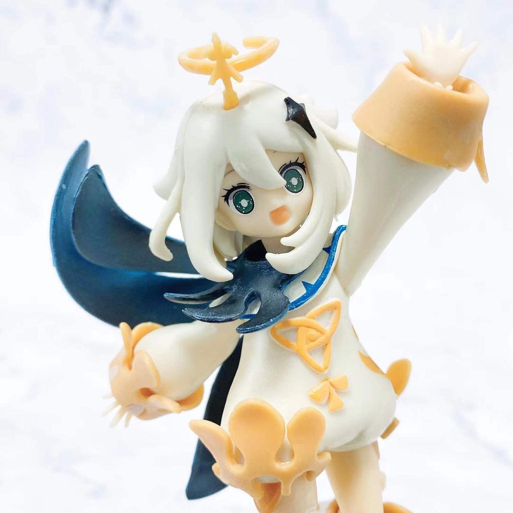 14cm Genshin Impact Hu Tao Paemon Anime Character Pvc Action Character Model Sculpture Handmade Desktop Decoration Children's
