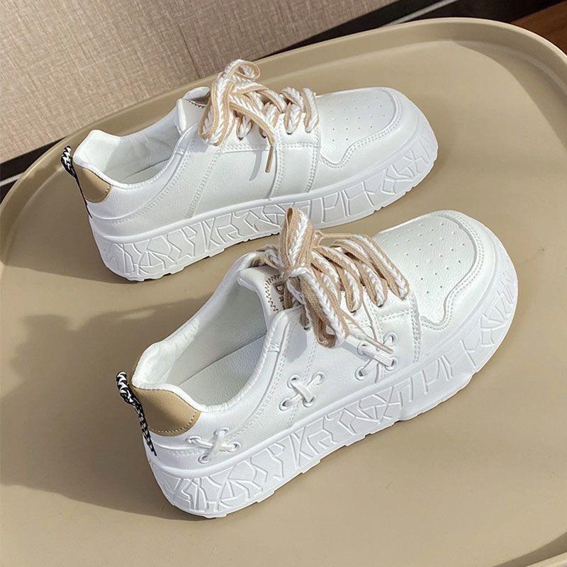 

Лето Новые Универсальные Маленькие Белые Туфли Женские Спортивные и Повседневные Папины Кроссовки Инс Тренд Кеды Осень 40 коричневый