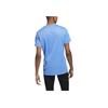 Adidas Striped Sports Training Breathable Short Sleeve T-Shirt Men Tops Blue EK2857