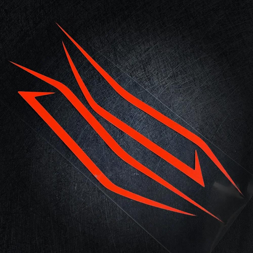 

Motorcycle Fairing Sticker Decoration Reflective Cool Front Pull Headlight Decals for Kawasaki Ninja NINJA400 H2 H2SX красный