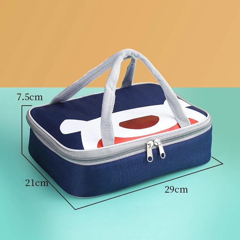 New Round Thermal Lunch Box Bag Waterproof Insulated Food Tote Kids Keep Fresh Cooler Shoulder Bags Portable Bento Storage Pouch