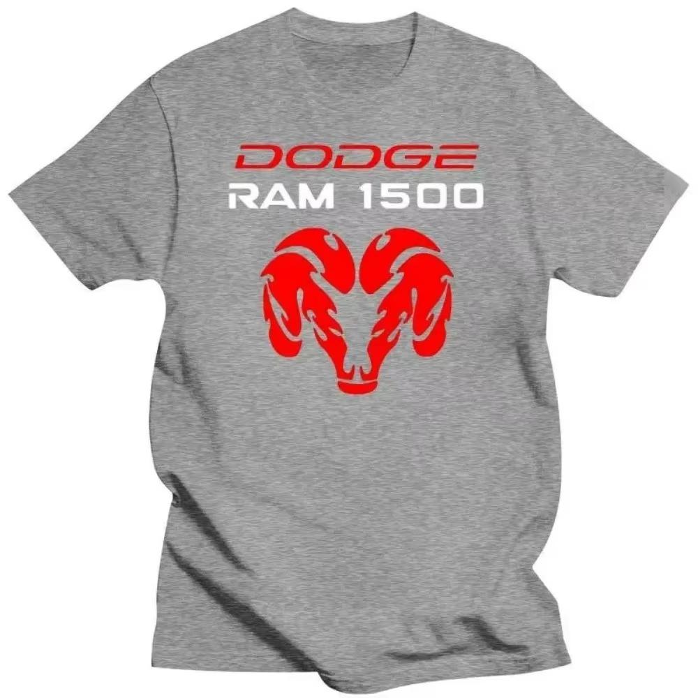 Odzież męska Męska Kreatywna Casualowa Koszulka z Krótkim Rękawem Nowość Ram 1500 Turbo Fani Samochodów Męska Czarna Koszulka z Okrągłym Dekoltem
