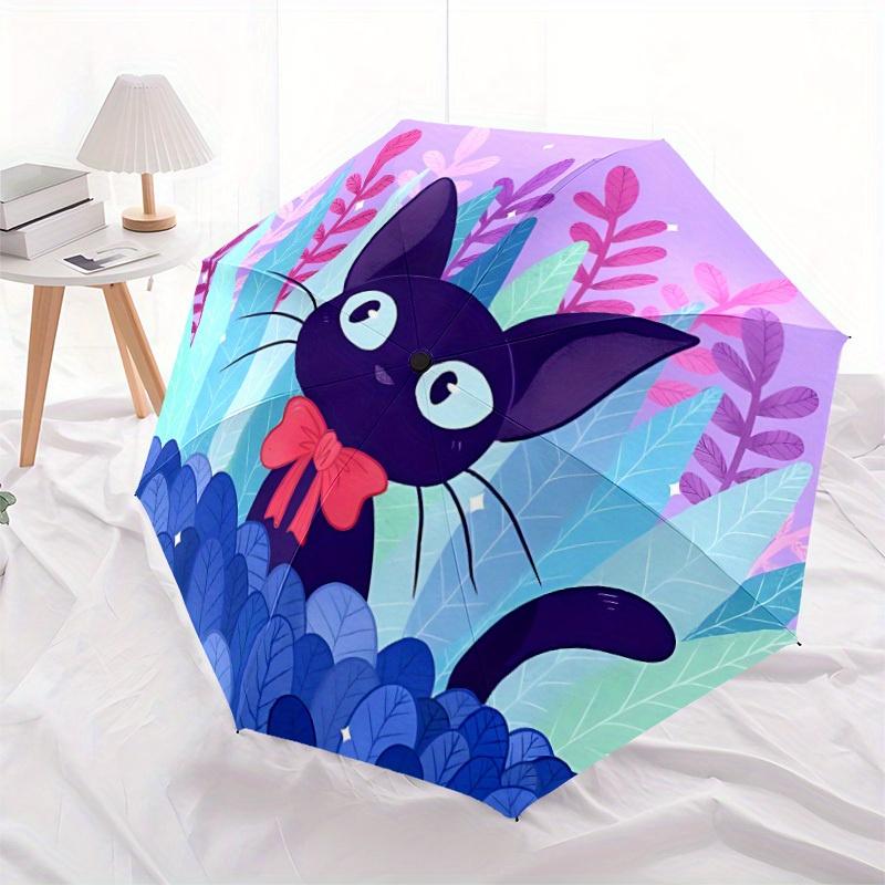 1pc Cat Garden Automatic Open/Close Umbrella, Portable Folding Umbrella for Travel, Themed Events, It Is Suitable As a Gift for Various Festivals, Out