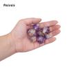 7 Pcs Purple White Resin Golden Number Sharp Edge Dice Polyhedral Dice Suitable for Role-Playing RPG  Board Game