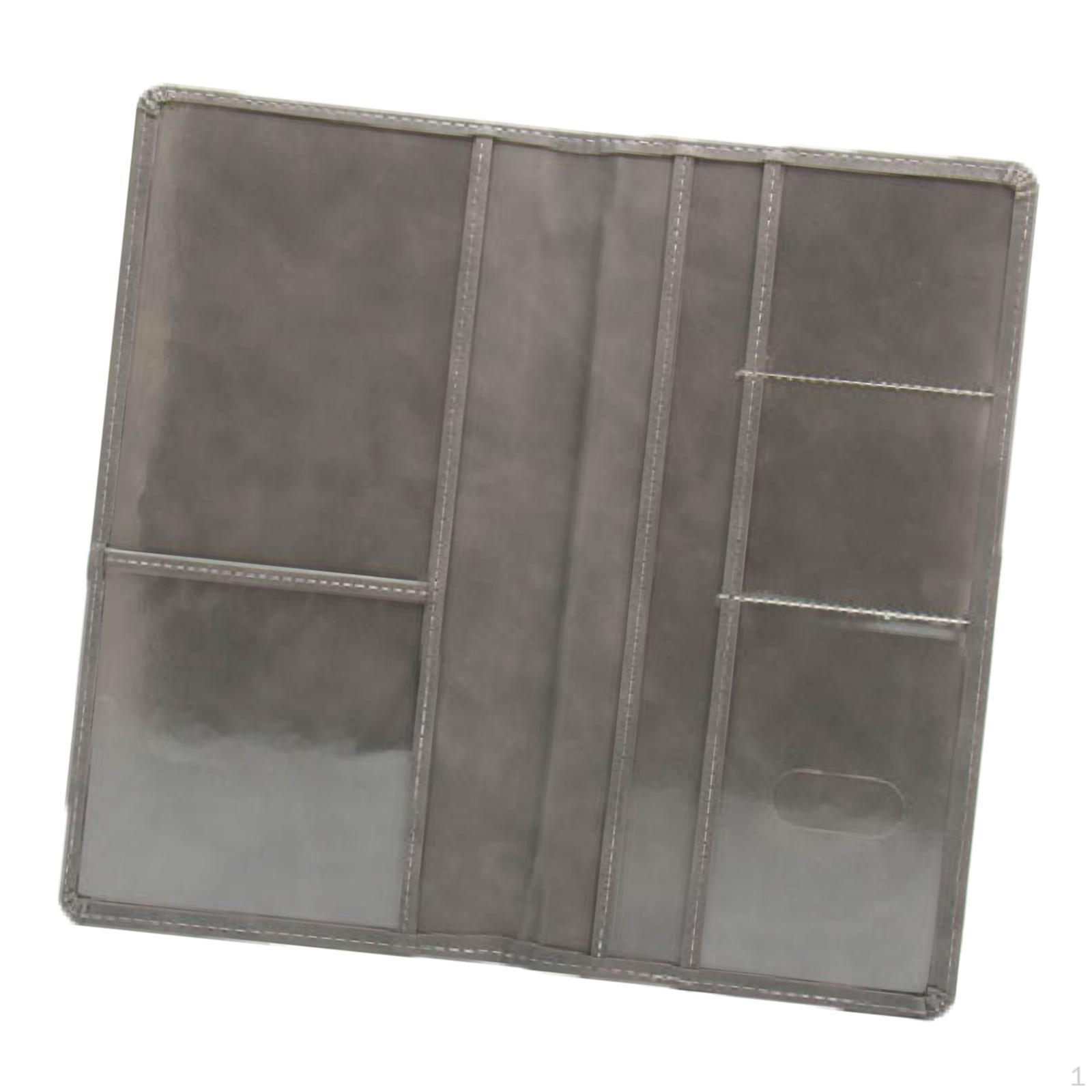 

Держатель для регистрации страхования автомобиля, кошелек, чехол для документов, для мужчин и женщин, многофункциональный, из искусственной кожи серый